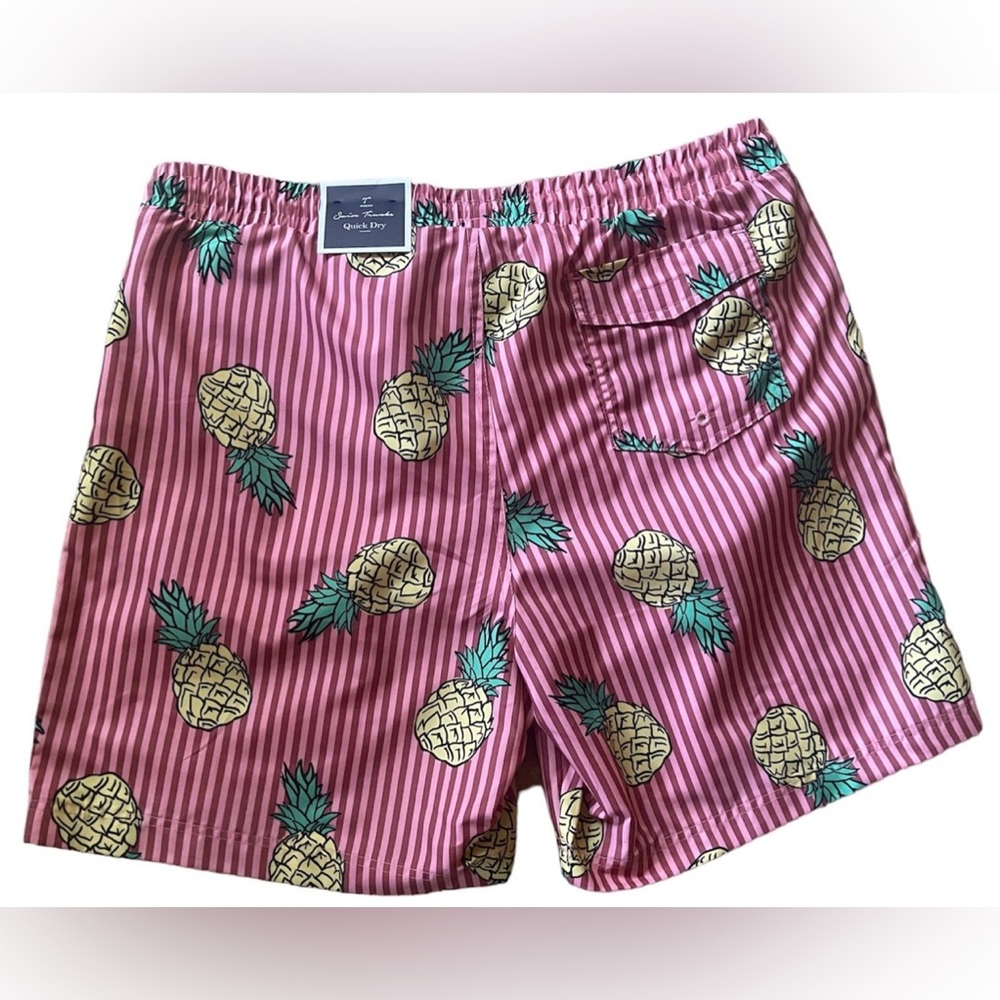 Club Room men’s size Large  Pinapple swim trunks shorts - Picture 3 of 5